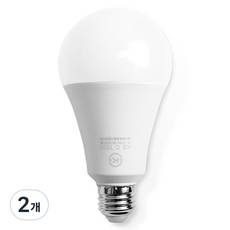 두영 LED 전구 15W, 주광색, 2개