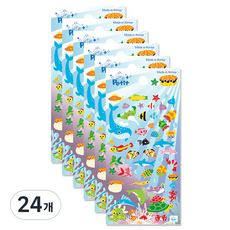 Petit Under The Sea花俏貼紙, 混色, 24個