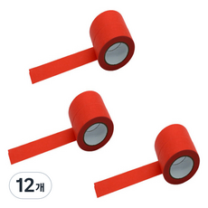 만들하비 컬러 종이 마스킹 테이프 1.5cm x 13m, 레드, 12개