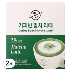 커피빈 말차라떼, 18g, 2개, 30개입
