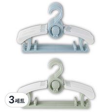 itgom 防滑兒童衣架 2款 x 5入組, 3套, 藍色, 綠色