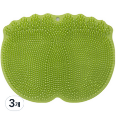 엣지프로 실리콘 풋 브러쉬 발세척 매트 풋클리너 그린, 1개입, 3개