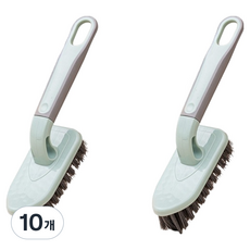 블럭마트 V자형 틈새 화장실 욕실 타일 청소솔, 그린, 10개