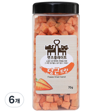 펫츠플레이트 반려동물 동결건조간식, 당근맛, 70g, 6개