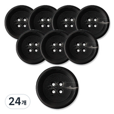 동대문단추왕 고급 무광 코트 가디건 단추 18mm, 블랙메신저, 24개