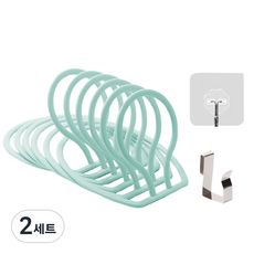 多功能衣帽架, 綠色(雜物掛架), 2套