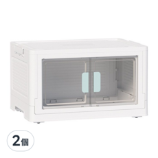 雙開門摺疊收納箱 節省空間 方便搬運 大容量 防水材質, 特大號, 藍色, 2個