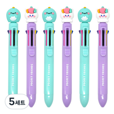 2000小可愛公仔8色原子筆3代 0.5mm 2種*3入組, 混色, 5套