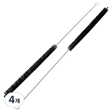 모나홈 텀블러 전용 롱스텐304 긴빨대 세척솔 35cm, 블랙, 4개