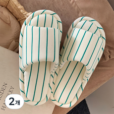 I Love Home 條紋地板室內拖鞋, 2個, 款式 1