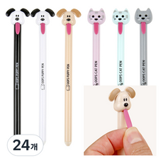 Superssam Oops 小狗與貓咪 可擦式原子筆 0.8mm, 隨機出貨, 24個