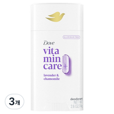 Dove 多芬 維他命護理Plus體香膏 薰衣草與洋甘菊香, 74g, 3個