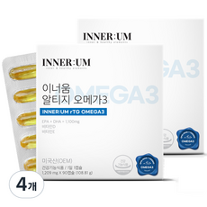 이너움 알티지 오메가3 108.81g, 90정, 4개