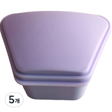 Darnina 梯形假牙保管盒 紫色, 1入, 5個