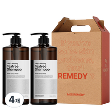 Mediremedy 茶樹油性落髮洗髮精 1000ml + 禮物包裝, 4個