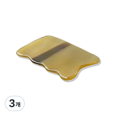 方形刮痧按摩水牛角白角, 3個, 混合顏色