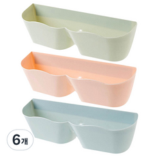 River Green 黏貼式鞋子拖鞋架, 隨機出貨, 6個