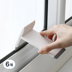 MONACO OLIVE 刮刀刮水板一體式縫隙清潔刷 Squeeper, 6個, 白色