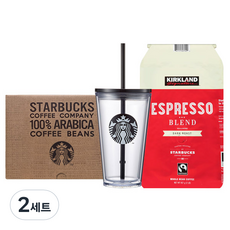 스타벅스 블랙 사이렌 콜드컵 473ml + 커클랜드 시그니처 에스프레소 1.13kg 선물세트, 블랙 사이렌 콜드컵 473ml + 시그니처 에스프레소 1.13kg, 2세트