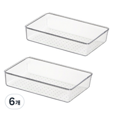 Ju and Ji 多用途壓克力收納托盤 E型, 6個, 透明