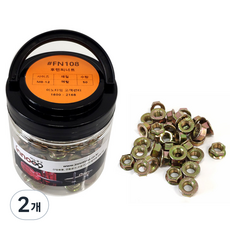 이노공구 후렌찌 메탈 너트 FN108, M8, 8mm, 100개