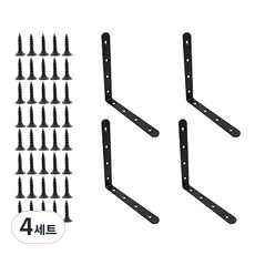 OON 스테인리스 미들 라운드 꺽쇠 F타입 4p + 피스못 40p 세트, 4세트