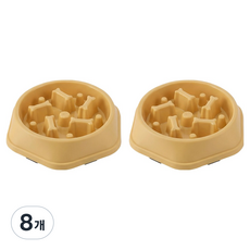 세이코코아 반려동물 슬로우 푸드 식기, 옐로우, 8개