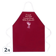 애티튜드에이프런즈 진판델 에이프런, 혼합 색상, 2개