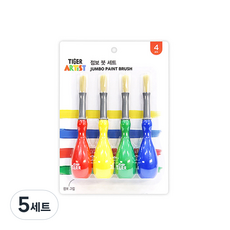 MY LITTLE TIGER 老虎大號刷具 4入組, 17 x 3.5 cm, 5套