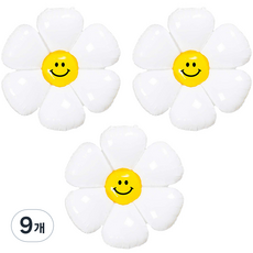 Mii Mii Party 生日派對活動微笑雛菊花朵氣球 小型, 混色, 9個