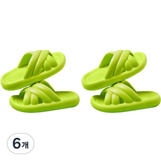 더자카 말랑말랑 층간소음 거실화, 그린, 6개