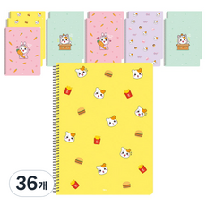 아이비스 에비츄 좌철 원링노트 EB11018, 랜덤 발송, 36개