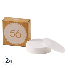 빈플러스 라운드 커피필터 화이트 56mm, 100개입, 2개