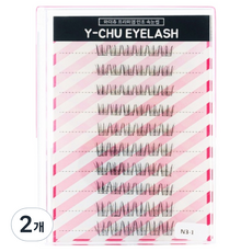 y-chu 大容量免膠水單束假睫毛 N-3-1, 黑色, 2個