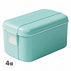 Reddot 紅點生活 新升級免手搓起泡肥皂收納盒, 4個, 湖綠色