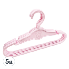 迪士尼 米妮 浮雕兒童塑膠衣架 台灣製 可愛卡通造型 安全耐用 寶貝衣物收納好幫手, 5組
