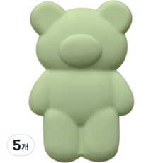 오프유 스마트톡 휴대용 그립톡 곰돌이, 라이트그린, 5개