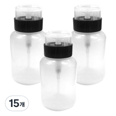 나도미인 리무버 푸쉬 스킨토너 팩용 용기 200ml, 15개, 투명