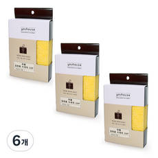 youhouse 鬆餅格紋拋棄式菜瓜布 20p, 黃色, 6個, 20個