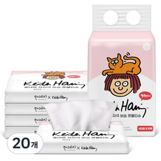 Hanyeji X Keith Haring 攜帶型低刺激乳液面紙, 40入, 20個