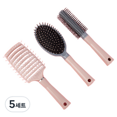 Isabel Home 髮梳3件組, 5套, 粉紅色
