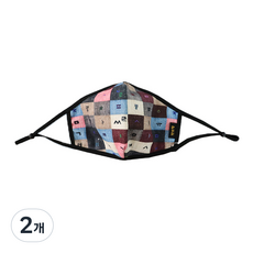 들꽃잠 명품예강 면마스크 필터교체형, 1개입, 2개, 블루