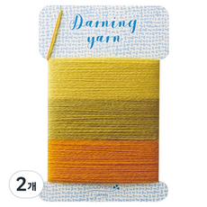 Clover 可樂牌 Clover 補綴線, 2個, 黃色 57-216