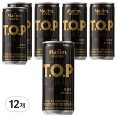 티오피 맥심 더 블랙 커피, 200ml, 12개