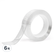 Pyeon Store 防滑凝膠型巨型雙面膠帶 3cm x 3m, 6個, 透明