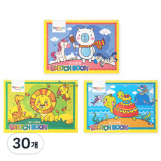 탐사 키즈 스케치북 10p, 30매, 30개