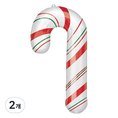 anagram 聖誕快樂 超級造型 柺杖糖 鋁箔氣球, 白色, 2個