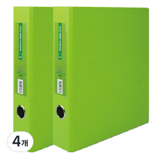 마이다스 D링 바인더 파일 명찰형 5cm 3공 A4, 연두색, 4개