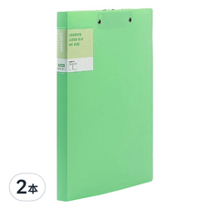 Lan CHYn 連勤牌文具 PP 馬卡龍色系彈簧夾 雙上 LC-612D G, 2本, 綠色