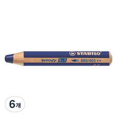 스타빌로 우디 유아용 3in1 크레용, 1색, 6개